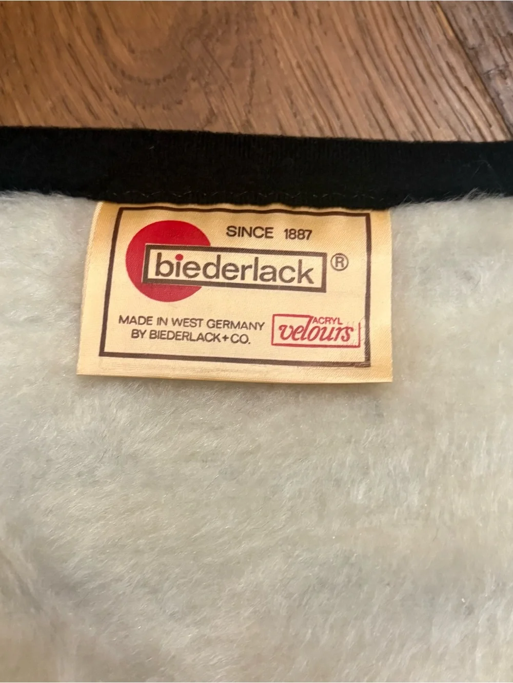 VTG 80S USA ACRYLIC Biederlack TIGER ECLECTIC REVERSIBLE BLANKET 58.5x51”